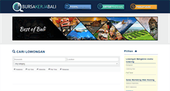 Desktop Screenshot of bursakerjabali.com